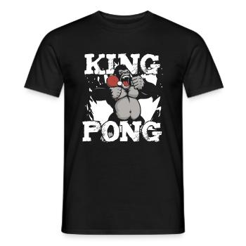 Table Tennis Ping Pong - Men's T-Shirt - black - Front - AI Model Male 178 light (178cm)