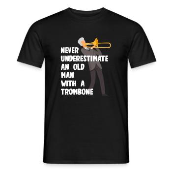 Trombone - Men's T-Shirt - black - Front - AI Model Male 178 light (178cm)