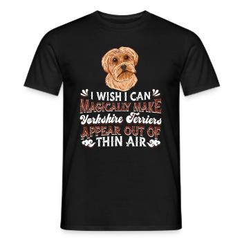Yorkshire Terrier Dog - Men's T-Shirt - black - Front - AI Model Male 178 light (178cm)