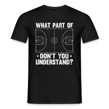 Basketballtrainer Entraîneur de basket-ball - T-shirt homme - noir - Devant - AI Model Male 178 light (178cm)