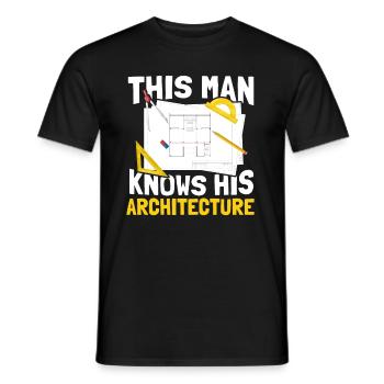 Architecte - T-shirt homme - noir - Devant - AI Model Male 178 light (178cm)