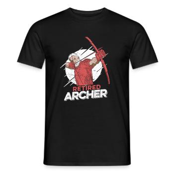 Bogenschütze Bogensport Pfeil Bogen Bogenschießen - Männer T-Shirt - Schwarz - Vorne - AI Model Male 178 light (178cm)