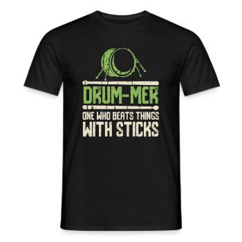 Spielmannszug Fanfarenzug Trommeln Trommler - Männer T-Shirt - Schwarz - Vorne - AI Model Male 178 light (178cm)