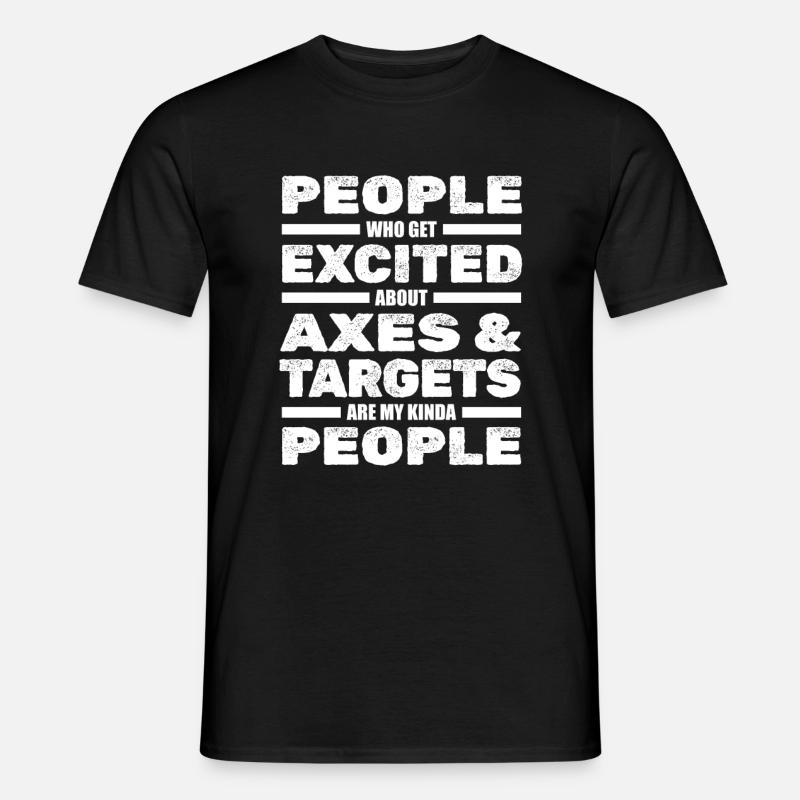 Axtwerfen Axt - Männer T-Shirt - Schwarz