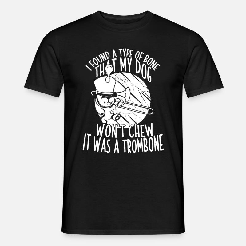 Posaune - Männer T-Shirt - Schwarz