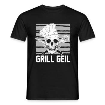 Grillen Grillmeister BBQ - Männer T-Shirt - Schwarz - Vorne - AI Model Male 178 light (178cm)