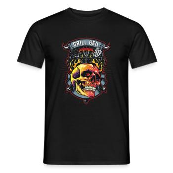 Grill grill maître BBQ - T-shirt homme - noir - Devant - AI Model Male 178 light (178cm)