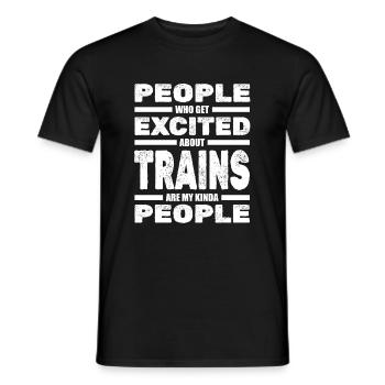 Zugführer Zug Lok Eisenbahner Lokführer - Männer T-Shirt - Schwarz - Vorne - AI Model Male 178 light (178cm)