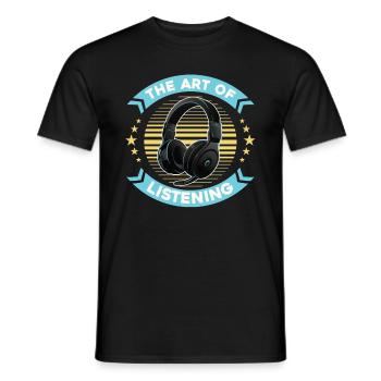 Ingénieur du son Tontechniker - T-shirt homme - noir - Devant - AI Model Male 178 light (178cm)