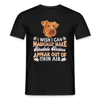 Airedale Terrier Hund - Männer T-Shirt - Schwarz - Vorne - AI Model Male 178 light (178cm)