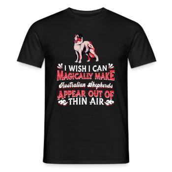 Australian Shepherd Hund - Männer T-Shirt - Schwarz - Vorne - AI Model Male 178 light (178cm)