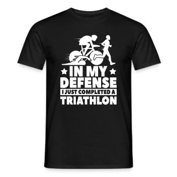 Triathlon - Männer T-Shirt - Schwarz - Vorne - AI Model Male 178 light (178cm)