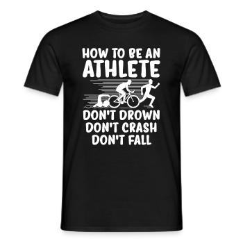 Triathlon - Männer T-Shirt - Schwarz - Vorne - AI Model Male 178 light (178cm)