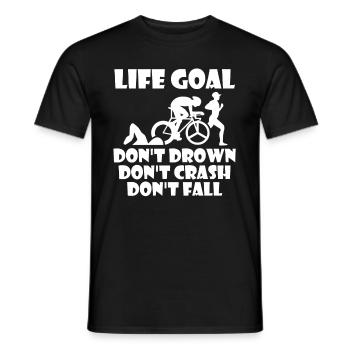 Triathlon - Männer T-Shirt - Schwarz - Vorne - AI Model Male 178 light (178cm)
