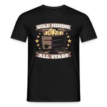 Mine d’or minière - T-shirt homme - noir - Devant - AI Model Male 178 light (178cm)