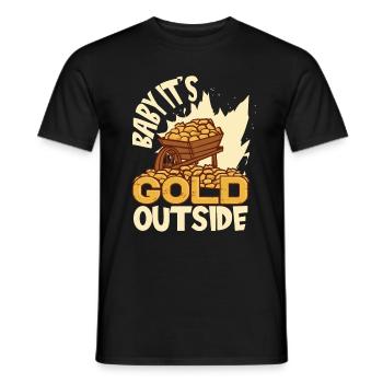 Mine d’or minière - T-shirt homme - noir - Devant - AI Model Male 178 light (178cm)