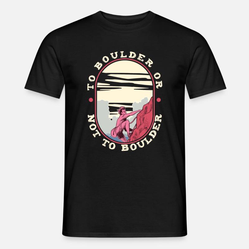 Bouldern - Männer T-Shirt - Schwarz