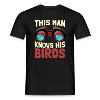 Ornithologues ornithologue ornithologues ornithologiques - T-shirt homme - noir - Devant - AI Model Male 178 light (178cm)