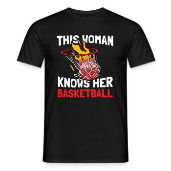 Basketball Basketballer - Men's T-Shirt - black - Front - AI Model Male 178 light (178cm)