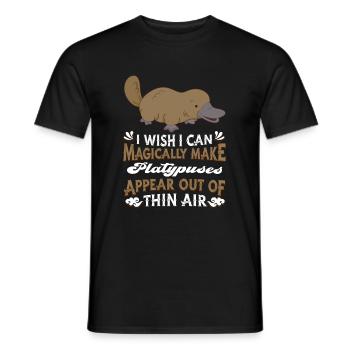 Schnabeltier Platypus - Männer T-Shirt - Schwarz - Vorne - AI Model Male 178 light (178cm)