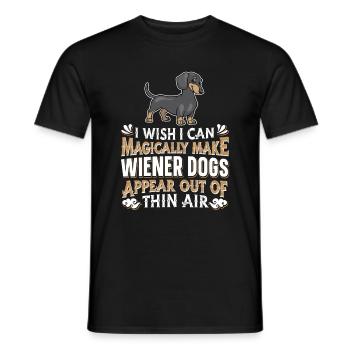 Dachshund Wiener Dackel Rauhhaardackel - Männer T-Shirt - Schwarz - Vorne - AI Model Male 178 light (178cm)