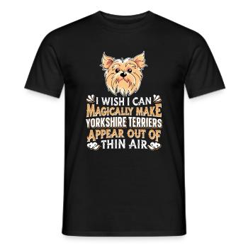 Yorkshire Terrier Dog - Men's T-Shirt - black - Front - AI Model Male 178 light (178cm)