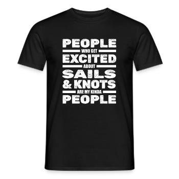 Seglen Segelboot Segler - Männer T-Shirt - Schwarz - Vorne - AI Model Male 178 light (178cm)
