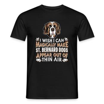 Chien Bernhadiner - T-shirt homme - noir - Devant - AI Model Male 178 light (178cm)