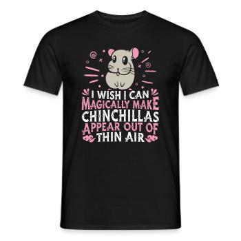 Chinchilla - Männer T-Shirt - Schwarz - Vorne - AI Model Male 178 light (178cm)