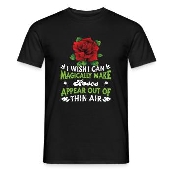 Rose Roses Rose Garden Jardinier - T-shirt homme - noir - Devant - AI Model Male 178 light (178cm)