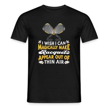 Squash - Men's T-Shirt - black - Front - AI Model Male 178 light (178cm)