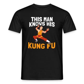 Kung Fu - Men's T-Shirt - black - Front - AI Model Male 178 light (178cm)