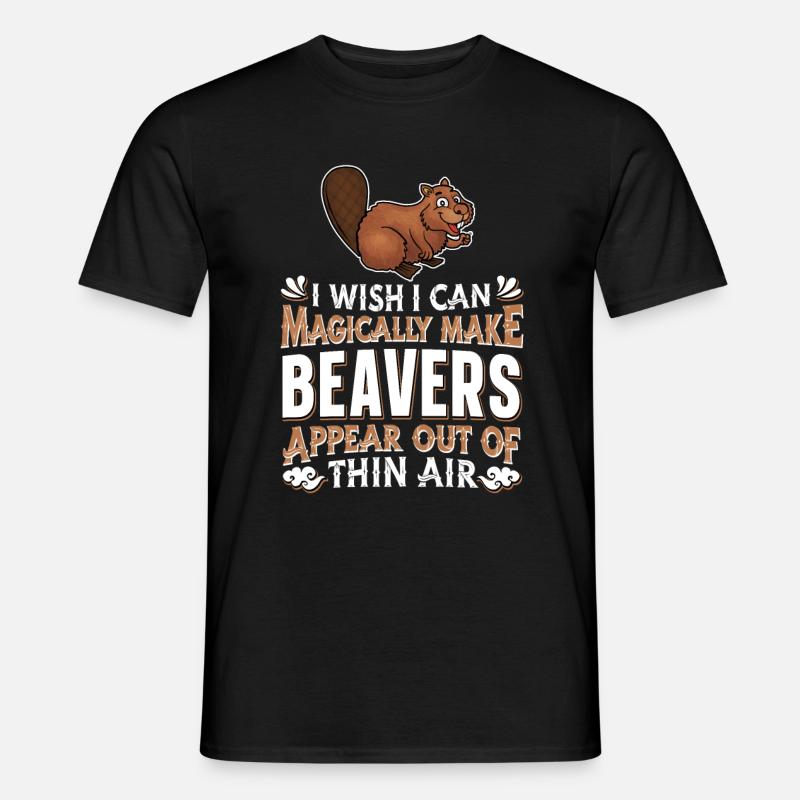 Biber - Männer T-Shirt - Schwarz