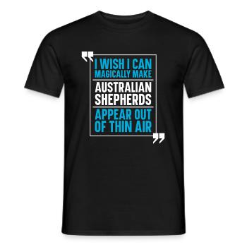 Australian Shepherd Hund - Männer T-Shirt - Schwarz - Vorne - AI Model Male 178 light (178cm)