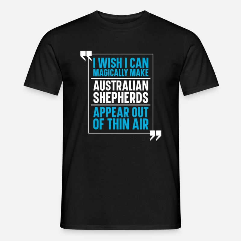 Australian Shepherd Hund - Männer T-Shirt - Schwarz