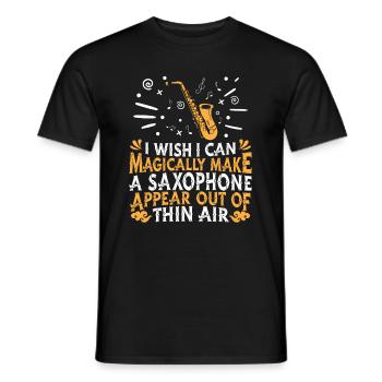 Sax Saxophon Saxofon Musiker Jazz - Männer T-Shirt - Schwarz - Vorne - AI Model Male 178 light (178cm)