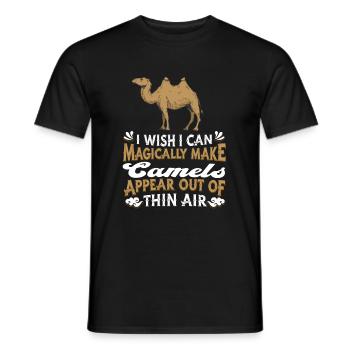 Les chameaux piétinent le dromadaire animal - T-shirt homme - noir - Devant - AI Model Male 178 light (178cm)