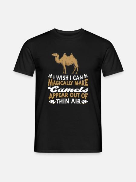 Kamele Trampeltier Dromedar - Männer T-Shirt - Schwarz