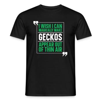 Gecke Echse Reptil Eidechse Lizard - Männer T-Shirt - Schwarz - Vorne - AI Model Male 178 light (178cm)