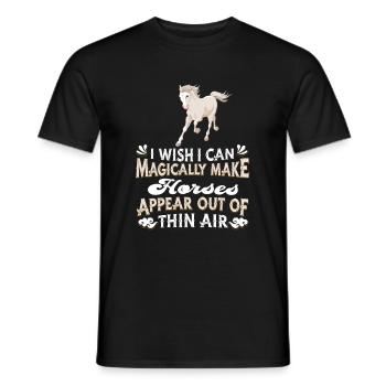 Cavalier Équitation Équitation - T-shirt homme - noir - Devant - AI Model Male 178 light (178cm)