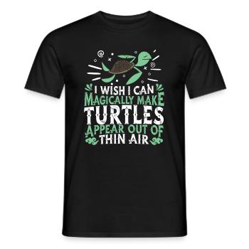 Turtle Sea Turtle - Men's T-Shirt - black - Front - AI Model Male 178 light (178cm)