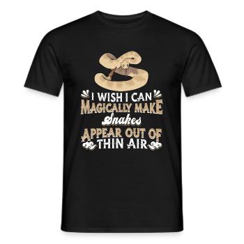 Schlange - Männer T-Shirt - Schwarz - Vorne - AI Model Male 178 light (178cm)