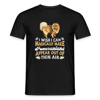 Pomeranian Hund - Männer T-Shirt - Schwarz - Vorne - AI Model Male 178 light (178cm)