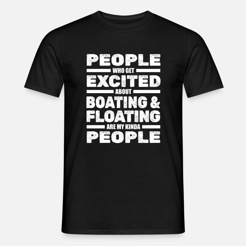 Pontonboot - Männer T-Shirt - Schwarz