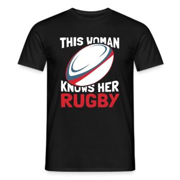 Rugby - T-shirt homme - noir - Devant - AI Model Male 178 light (178cm)