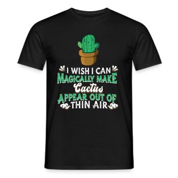 Cactus arbuste Cactus piquant jardinier de jardin - T-shirt homme - noir - Devant - AI Model Male 178 light (178cm)