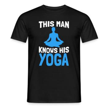 Yoga Yogi - Men's T-Shirt - black - Front - AI Model Male 178 light (178cm)