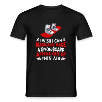 Snowboard Snowboarder Snowboarding - T-shirt homme - noir - Devant - AI Model Male 178 light (178cm)