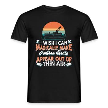 Pontoon boat - Men's T-Shirt - black - Front - AI Model Male 178 light (178cm)