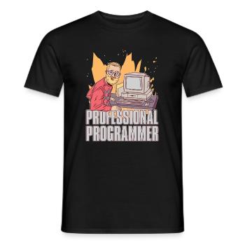 Programmer Coder Software Developer - Men's T-Shirt - black - Front - AI Model Male 178 light (178cm)